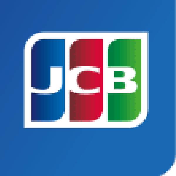 JCBのロゴ（青・赤・緑）
