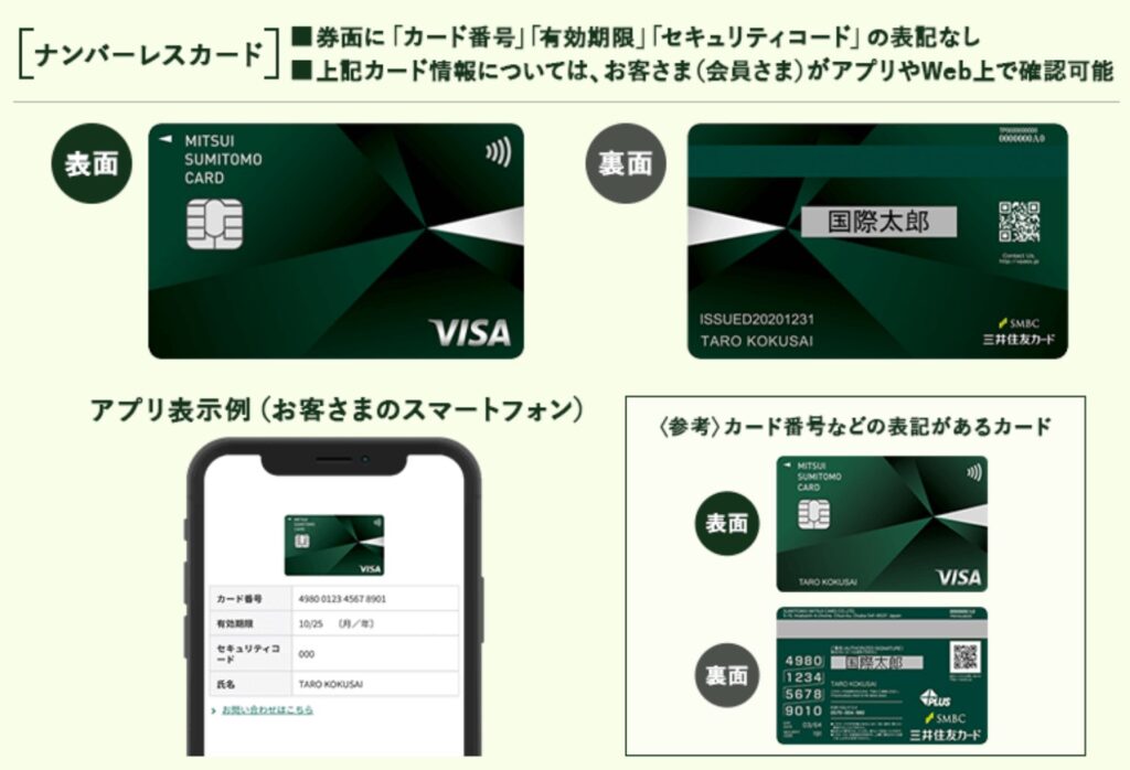 三井住友カード（NL）の表面・裏面