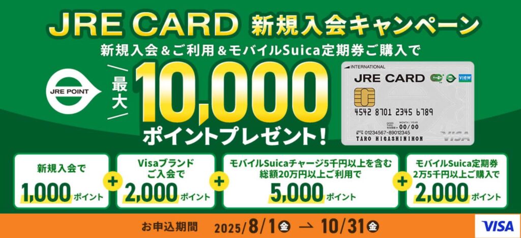 JRE CARDの入会キャンペーンバナー