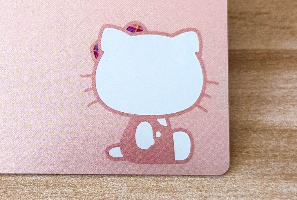 三井住友カード ゴールド(NL)ハローキティデザインの実物写真(裏面)